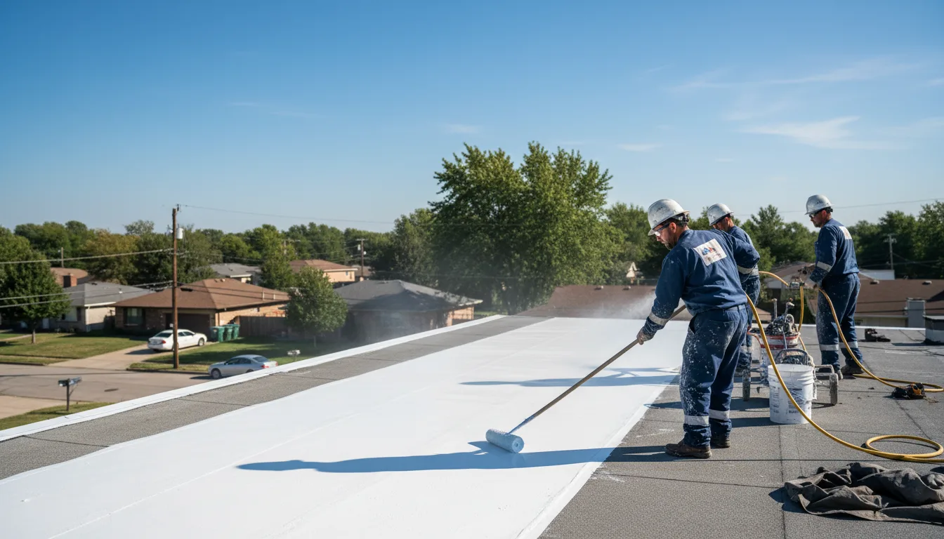 Commercial roof coating in Flynn, TX near me